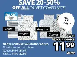 JYSK NANTES/ VIENNE/ AVIGNON/ CANNES Duvet cover set, microfibre offer