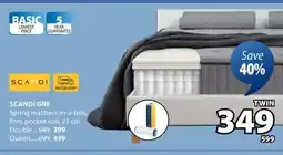 JYSK SCANDI GRE Spring mattress-in-a-box offer