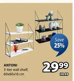 JYSK Antoni 3-tier wall shelf offer