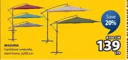 JYSK MASURIA Cantilever umbrella, steel frame offer