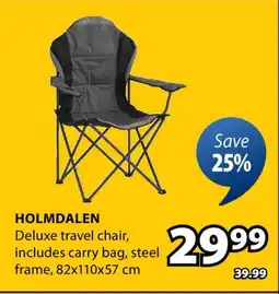 JYSK HOLMDALEN Deluxe travel chair offer