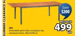 JYSK IBIS Extendable patio table offer