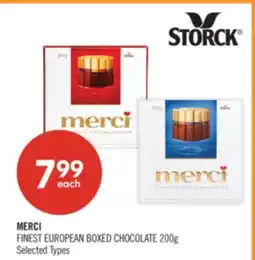 Shoppers Drug Mart MERCI FINEST EUROPEAN BOXED CHOCOLATE offer