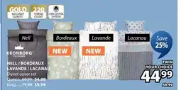 JYSK NELL, BORDEAUX Duvet cover set offer