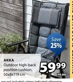 JYSK AKKA Outdoor high-back position cushion offer
