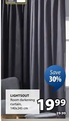 JYSK LIGHTSOUT Room darkening curtain offer