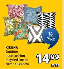 JYSK KIRUNA Outdoor deco cushion, recycled cotton offer