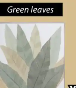 JYSK Green leaves Wall Art offer
