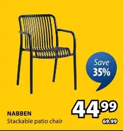 JYSK NABBEN Stackable patio chair offer