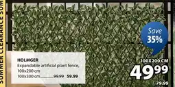 JYSK HOLMGER Expandable artificial plant fence offer
