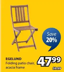 JYSK EGELUND Folding patio chair offer