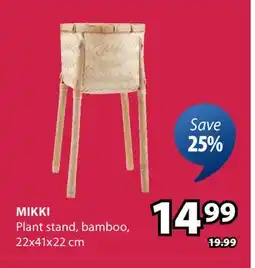 JYSK MIKKI Plant Stand, Bamboo offer