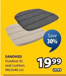 JYSK SANDVED Outdoor XL seat cushion offer