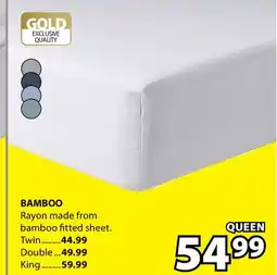 JYSK BAMBOO Rayon made from bamboo fitted sheet offer