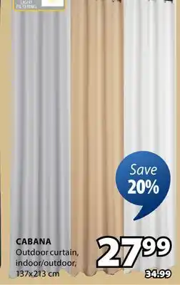 JYSK CABANA Outdoor curtain offer