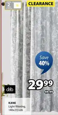 JYSK KANE Light filtering offer