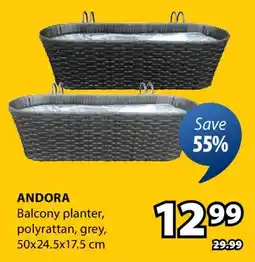 JYSK ANDORA Balcony planter offer