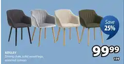 JYSK ADSLEV Dining chair, solid wood legs offer