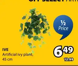 JYSK IVE Artificial ivy plant offer