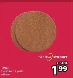 JYSK TINGI Cork trivet offer