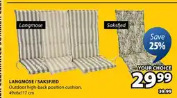 JYSK Langmose / Saksfjed Outdoor High-back Position Cushion offer