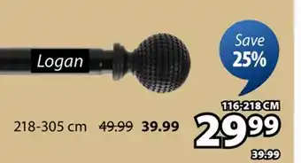 JYSK Logan Curtain Rods offer