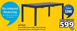 JYSK VATTRUP Extendable patio table offer