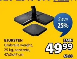 JYSK BJURSTEN Umbrella weight offer