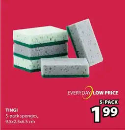 JYSK TINGI 5-pack sponges offer