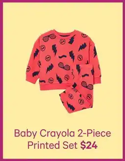 Joe Fresh Baby Crayola 2-PiecePrinted Set offer