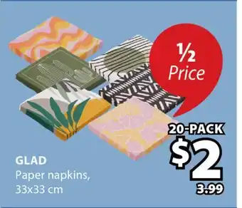 JYSK GLAD Paper napkins offer
