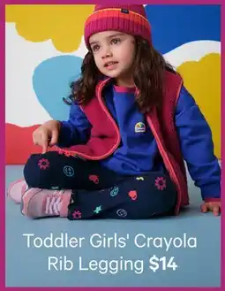 Joe Fresh Toddler Girls' CrayolaRib Legging offer