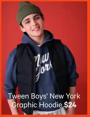 Joe Fresh Tween Boys' New York Graphic Hoodie offer