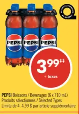 Pharmaprix PEPSI Beverages offer