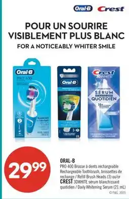 Pharmaprix ORAL-B Refill Brush Heads or CREST 3DWHITE Daily Whitening Serum (21 mL) offer