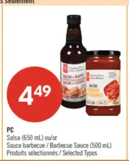 Pharmaprix PC Salsa (650 mL) or Barbecue Sauce (500 mL) offer