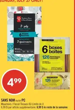 Pharmaprix NO NAME or PC Mouchoirs Facial Tissues (6) offer