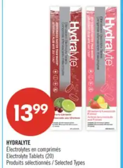 Pharmaprix HYDRALYTE Electrolyte Tablets offer