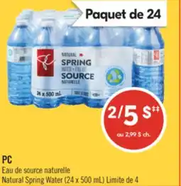 Pharmaprix PC Natural Spring Water offer