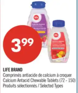 Pharmaprix LIFE BRAND Calcium Antacid Chewable Tablets offer