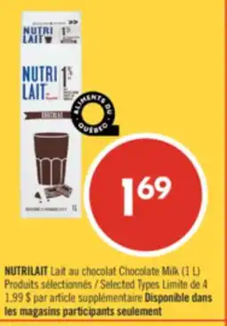 Pharmaprix NUTRILAIT Chocolate Milk offer