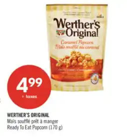 Pharmaprix WERTHER'S ORIGINAL Ready To Eat Popcorn offer