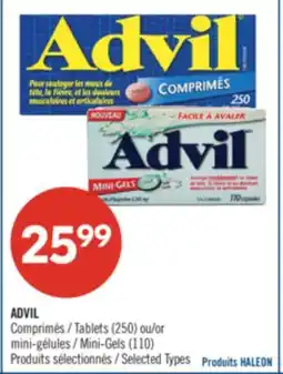 Pharmaprix ADVIL Tablets (250) or Mini-Gels (110) offer