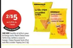 Pharmaprix NO NAME Nacho Cheese Flavour Tortilla Chips, Cheese Flavoured Twists (20g) or Popping Corn (1kg) offer