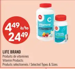 Pharmaprix Life Brand Vitamins Products offer