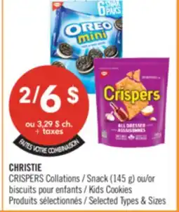 Pharmaprix CHRISTIE CRISPERS Snack (145 g) or biscuits Kids Cookies offer