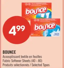 Pharmaprix BOUNCE Fabric Softener Sheets offer