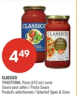 Pharmaprix CLASSICO TRADITIONAL Pizza (410 mL) or Pasta Sauce offer