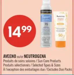 Pharmaprix AVEENO or NEUTROGENA Sun Care Products offer