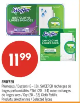 Pharmaprix SWIFFER Dusters (6 - 10), SWEEPER Wet (20 - 24) or Dry (20 - 32) Cloth Refills offer